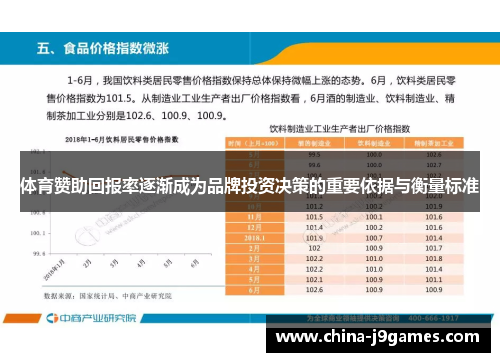 体育赞助回报率逐渐成为品牌投资决策的重要依据与衡量标准